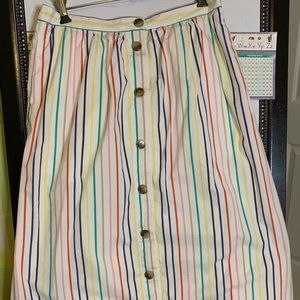 J Crew Poplin Midi skirt